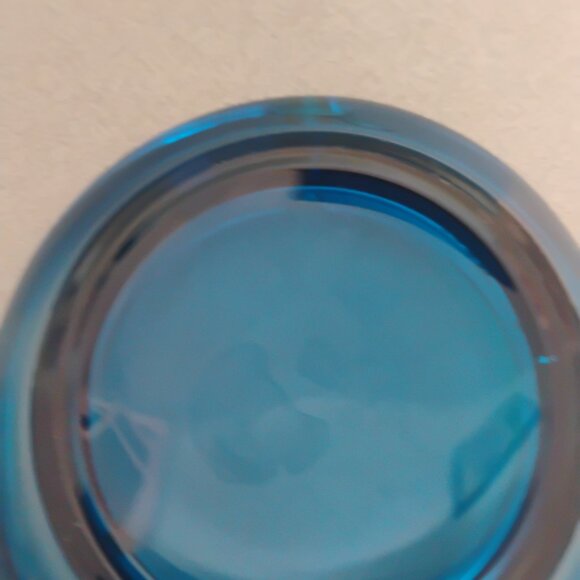 Viking Glass Bluenique Tulip Ashtray, MCM - Picture 7 of 7